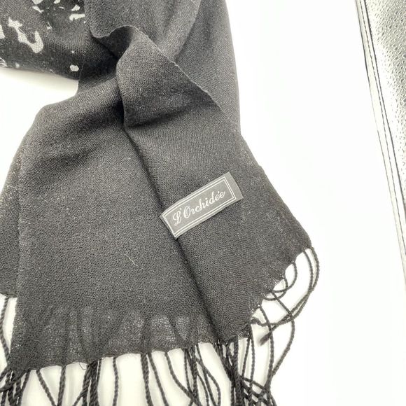 Women Wool Scarf Lady Fringe Shawl Pashmina Style Scarves L’ Orchidee - Picture 6 of 11